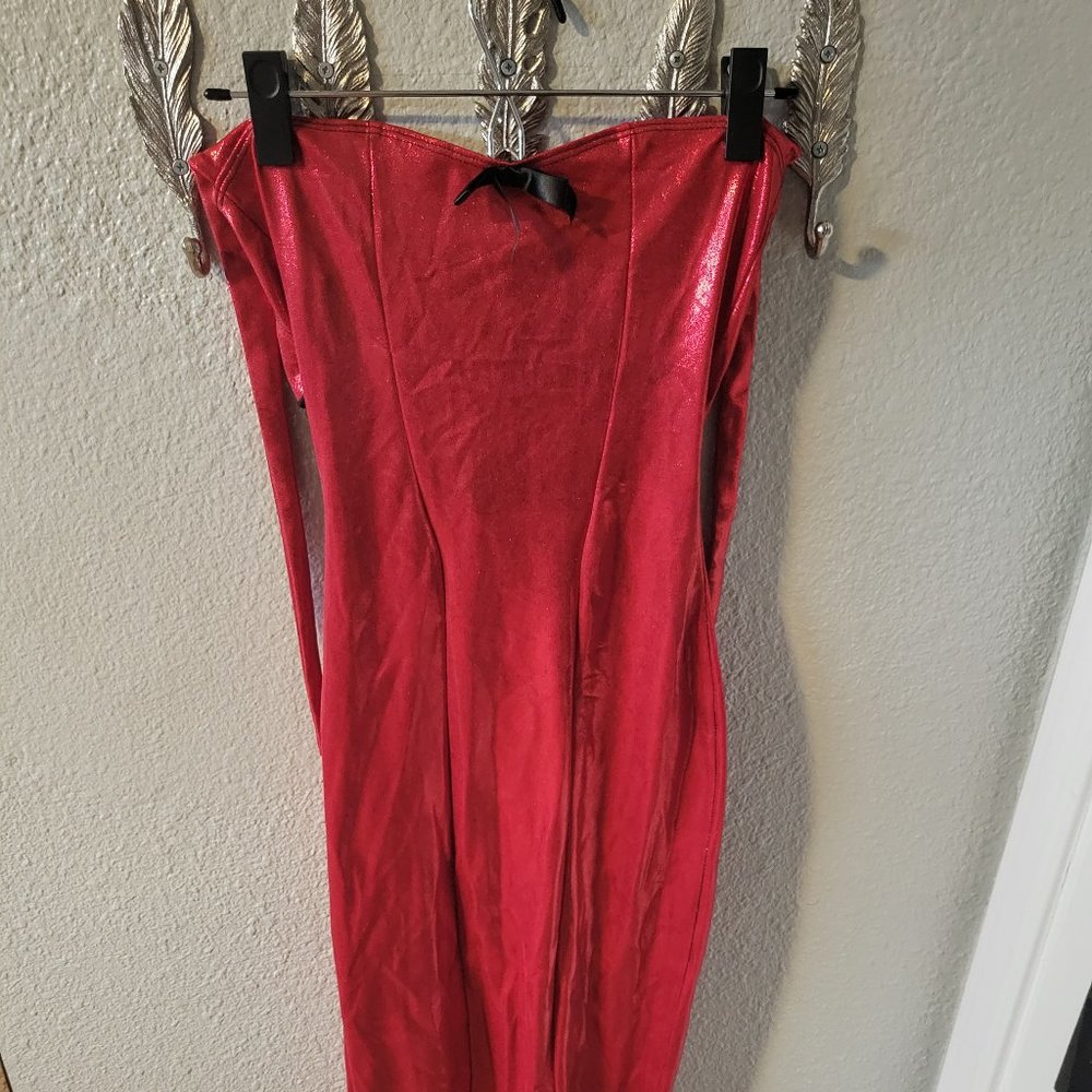 Lolita Girl Clothing Red Halter Wiggle Dress